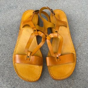 Sundance Made In Italy Leather Sandals Size 7.5